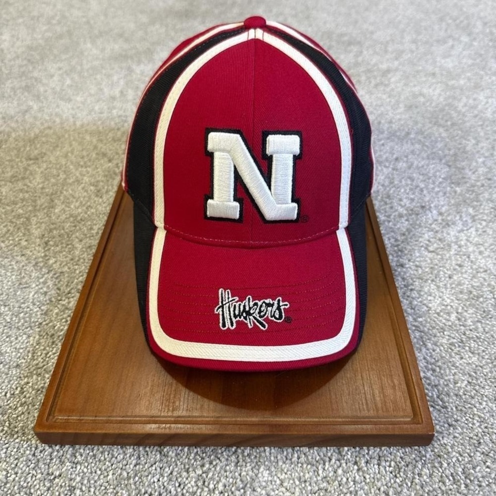 Vintage Nebraska Huskers Red Black NCAA Adjustable Cap
